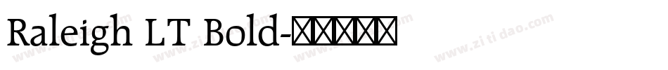 Raleigh LT Bold字体转换